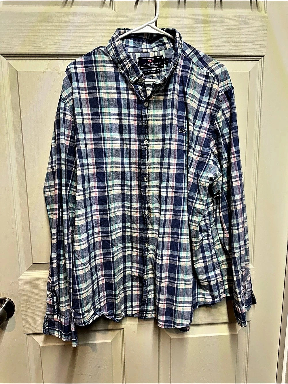 Vineyard Vines Slim Fit Whale Shirt Plaid Men's XXL